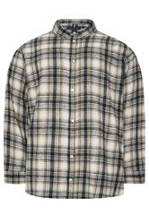 BadRhino Big & Tall Black & Tan Brown Brushed Checked Shirt
