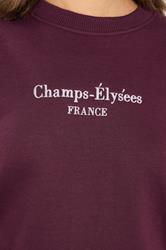 PixieGirl Petite Women's Burgundy Red Slogan Sweatshirt | PixieGirl 5
