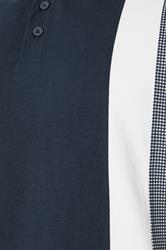 BadRhino Big & Tall Navy Blue Cut & Sew Tipped Polo Shirt | BadRhino 5