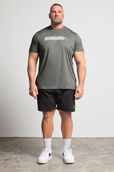 IronRhino Big & Tall Grey Branded Performance T-Shirt | BadRhino 1