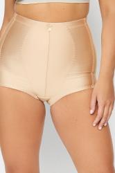 Plus Size Nude Medium Control Shaping Full Briefs | Yours Clothing 1