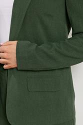 LTS Tall Women's Dark Green Linen Blazer | Long Tall Sally 5