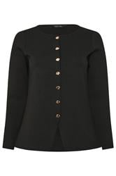 LIMITED COLLECTION Curve Black Long Sleeve Compact Knitted Top