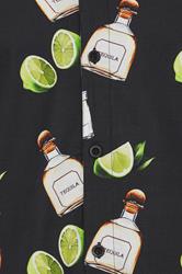 BadRhino Big & Tall Black Tequila Print Revere Shirt | BadRhino 7