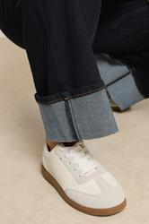 LTS Tall Dark Blue Cotton Turn Up Wide Leg Jeans | Long Tall Sally 5