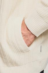 BadRhino Big & Tall Natural Brown Knitted Shawl Cardigan | BadRhino 4