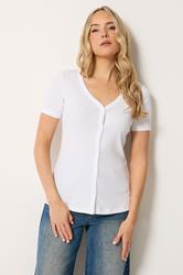 LTS Tall Women's White Button T-Shirt | Long Tall Sally 3