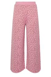 LIMITED COLLECTION Plus Size Pink Leopard Print Wide Leg Trousers | Yours Clothing  5