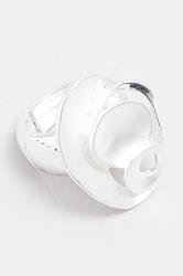 Silver Tone Swirl Stretch Ring | Yours Clothing 3