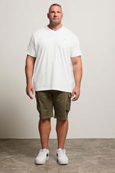 BadRhino Big & Tall White V-Neck T-Shirt | BadRhino  1