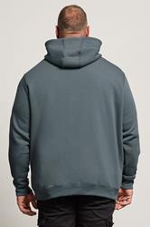 BadRhino Big & Tall Storm Blue Zip Through Hoodie | BadRhino 2