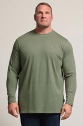 BadRhino Big & Tall Sage Green Extra Long Core Long Sleeve T-Shirt | BadRhino 3
