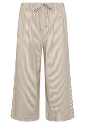 M&Co Petite Neutral Brown Stripe Wide Leg Culottes