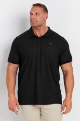 BadRhino Big & Tall Black Pique Golf Polo Shirt | BadRhino 1