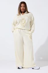 LIMITED COLLECTION Plus Size Cream 'New York' Quarter Zip Sweatshirt | Yours Clothing 1