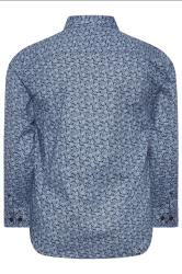 BadRhino Tailoring Big & Tall Blue Paisley Print Formal Shirt | BadRhino 4