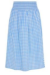 YOURS Curve Blue Gingham Maxi Skirt
