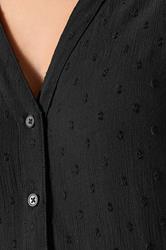 YOURS Curve Black Textured Dobby Blouse | Yours Clothing 4