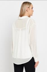 LTS Tall White Shadow Stripe Long Sleeve Shirt | Long Tall Sally 2
