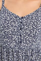 YOURS Plus Size Navy Blue Ditsy Floral Strappy Sundress | Yours Clothing 4