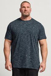 BadRhino Big & Tall Navy Blue Injected Slub T-Shirt | BadRhino 1