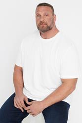 JACK & JONES Big & Tall White Basic T-Shirt | BadRhino 3