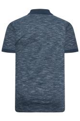 BadRhino Big & Tall Navy Blue Marl Polo Shirt | BadRhino 8