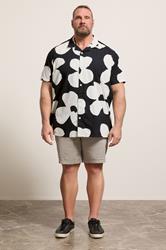 BadRhino Big & Tall Black Flower Poplin Shirt | BadRhino 1