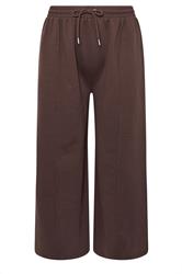 YOURS Curve Chocolate Brown Wide Leg Joggers