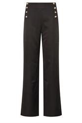 LTS Tall Black Military Button Detail Trousers | Long Tall Sally 5