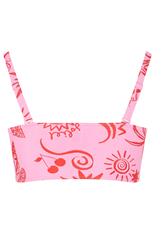 YOURS Plus Size Pink Shell Print Bandeau Bikini Top | Yours Clothing 7