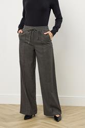LTS Tall Grey Brushed Wide Leg Trousers | Long Tall Sally 2