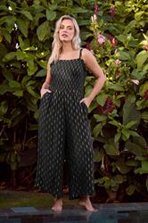 YOURS Plus Size Black Crinkle Metallic Wide Leg Jumpsuit | Yours Clothing 3