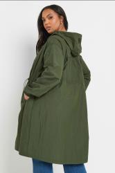 BUMP IT UP MATERNITY Plus Size Green Lightweight Parka Jacket | Yours Clothing 7
