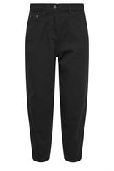 PixieGirl Petite Black Cotton Non-Stretch Barrel Jeans