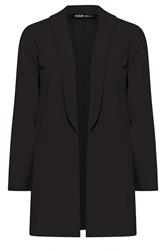 YOURS Curve Black Shawl Collar Scuba Blazer