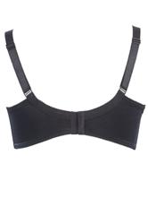 YOURS Plus Size Black Cotton Lace Trim Non-Padded Non-Wired Bralette | Yours Clothing 2