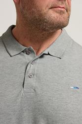 BadRhino Grey Marl Essential Polo Shirt | BadRhino 4