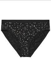 YOURSET 5 PACK Plus Size Black & Pink Star Print High Leg Knickers | Yours Clothing  8