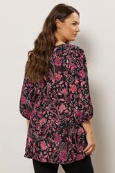 EVANS Plus Size Pink Paisley Print Wrap Top | Evans 5