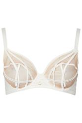 PLAYFUL PROMISES White Ramona Illusion Strap Underwired Bra