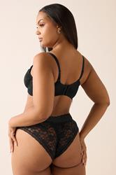 YOURS 2 PACK Plus Size Black & White Swirl Lace Bras | Yours Clothing 6