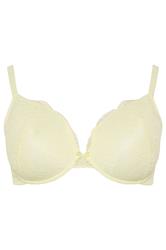 YOURSET 2 PACK Plus Size Yellow Lace T-Shirt Bras | Yours Clothing 9