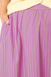 YOURS Plus Size Pink Stripe Midi Skirt | Yours Clothing 4