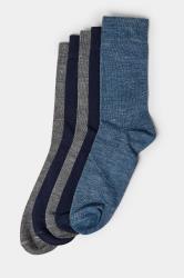 BadRhino Blue & Grey 5 Pack Socks
