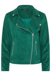M&Co Green Faux Suede Biker Jacket | M&Co 5