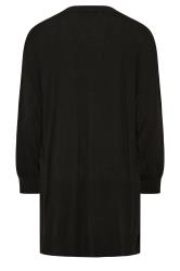 Plus Size Curve Black Balloon Sleeve Fine Knit Cardigan | Yours Clothing 7