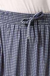 LTS Tall Women's Navy Blue Gingham Shirred Maxi Skirt | Long Tall Sally 4
