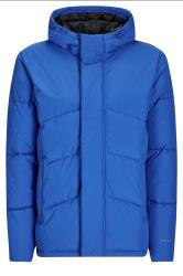 JACK & JONES Big & Tall Bright Blue Hooded Puffer Jacket