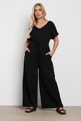 YOURS Plus Size Black Wide Leg Jumpsuit | Yours Clothing 3